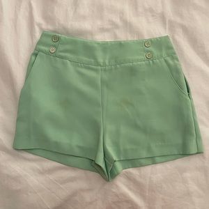 Forever 21 Side Zip Mint Green Shorts